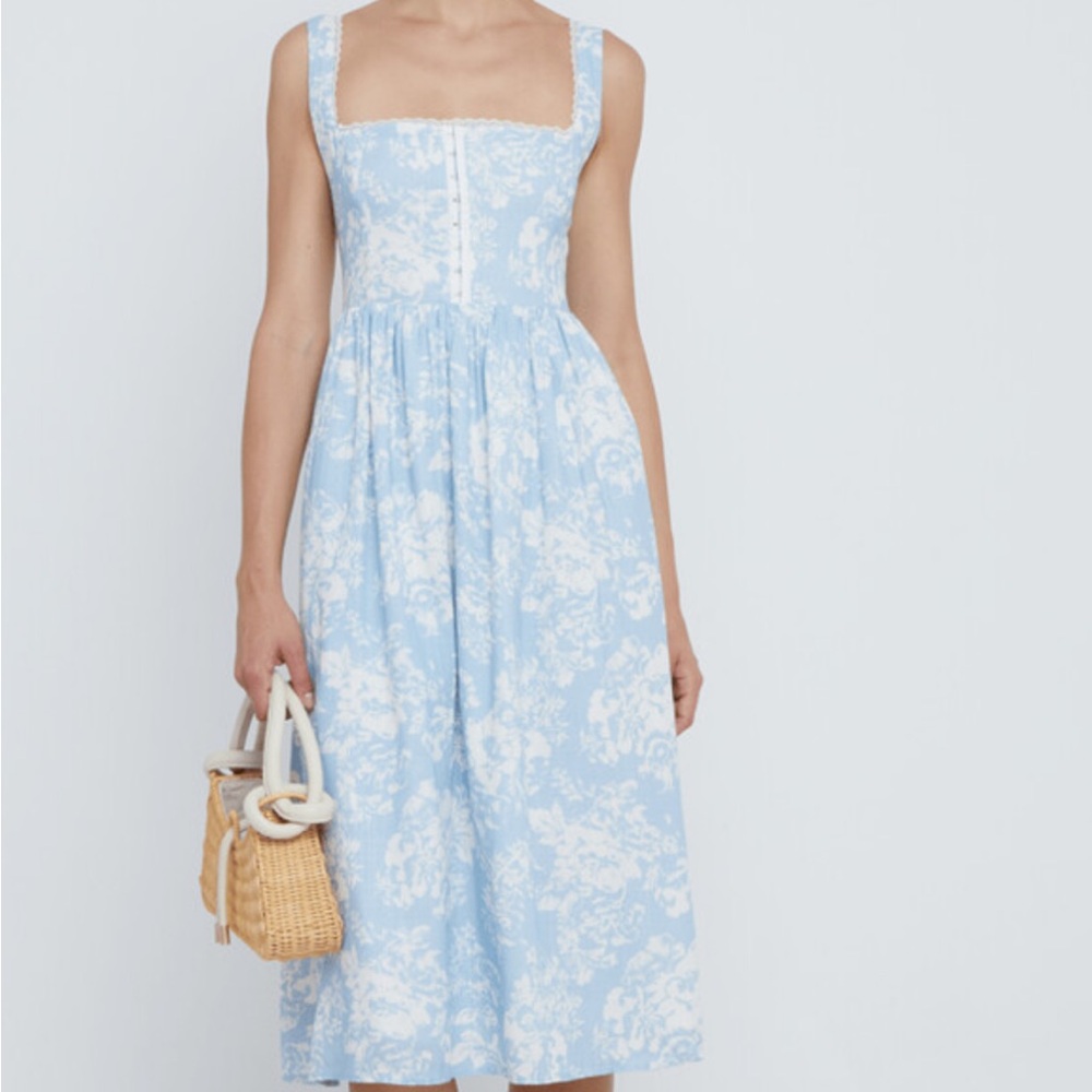 Linen blend lace trimmed dress - Picture 5 of 5